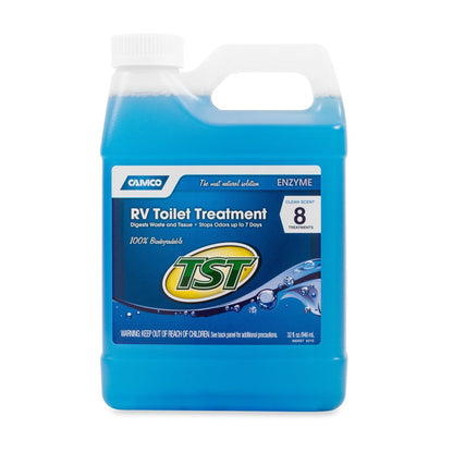 Camco TST Blue Enzyme 32 oz RV Toilet Waste Odor Treatment, Fresh Clean Scent