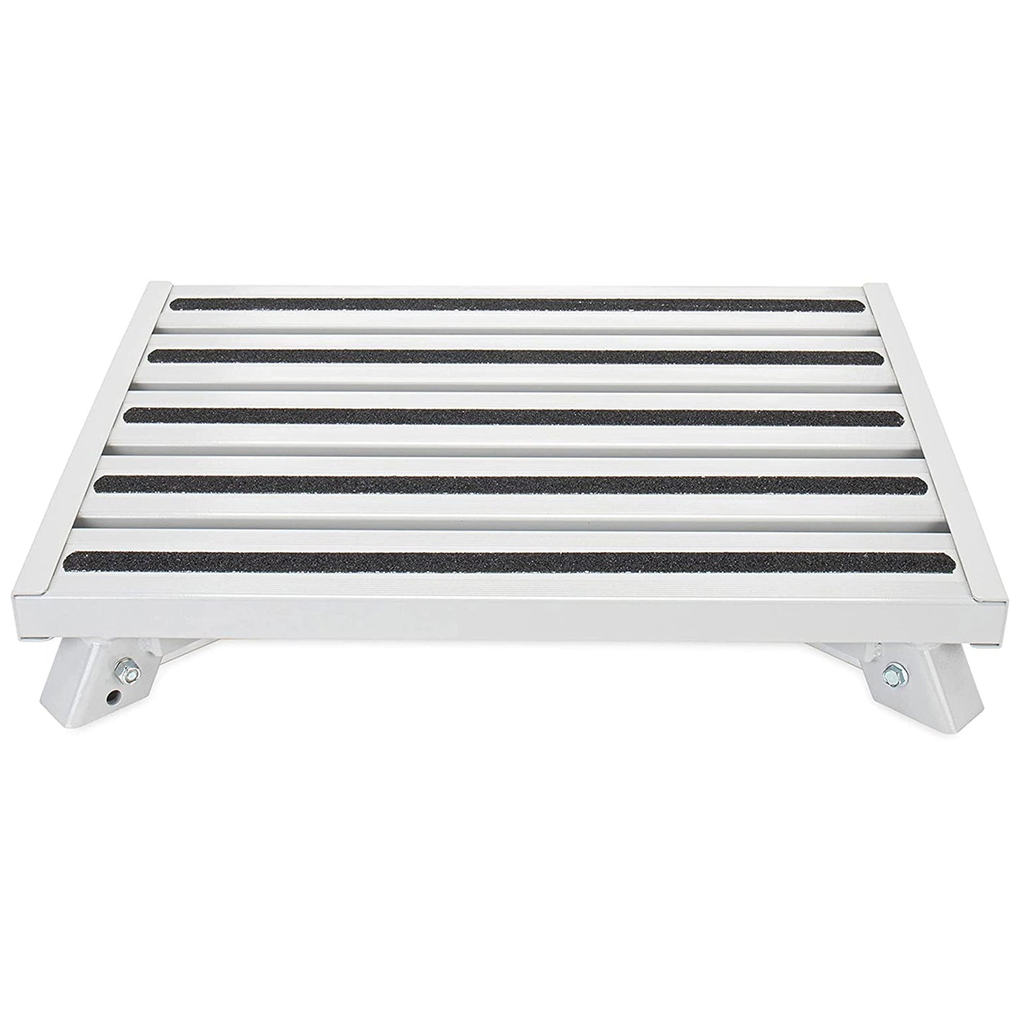 Camco 43677 Fixed Height Aluminum Platform Step Stool with Non Slip Rubber Feet