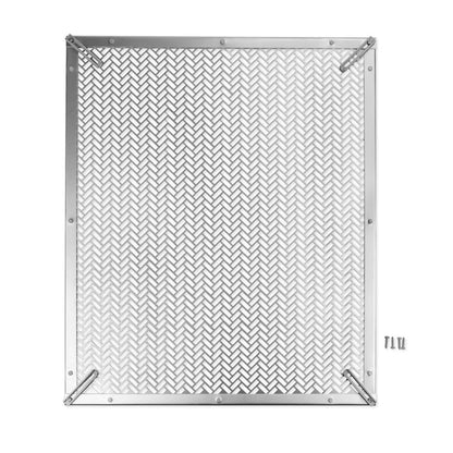 Camco Premium Lower RV Adjustable Protective Metal Screen Door Grille, Silver