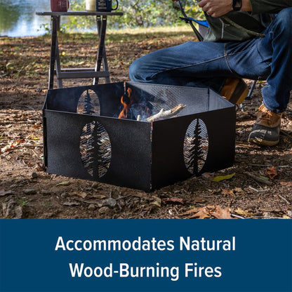 Camco Portable 27 x 8.5" Outdoor Campfire Ring with Bag for Wood Burning Fires