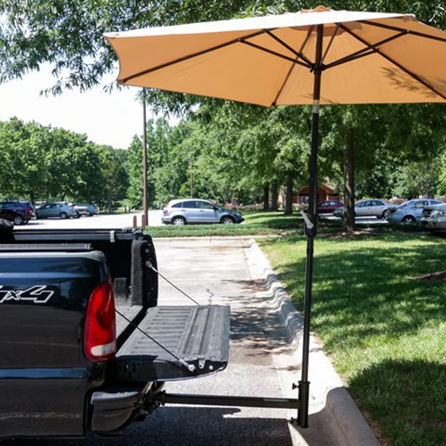 Camco Durable Alloy Steel Hitch Mount Umbrella Holder for Shaded Outdoor Events