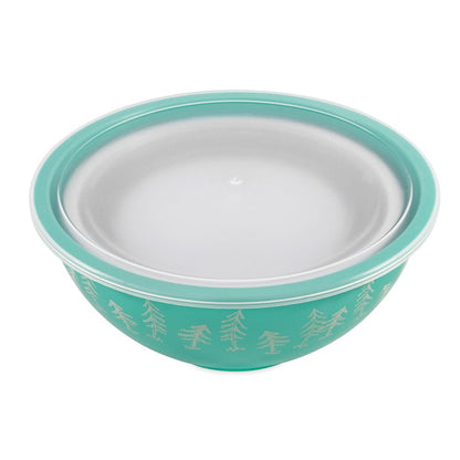 Camco Life is Better at The Campsite 8 Piece Melamine Nesting Bowl Set with Lids