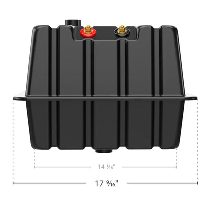 Camco Vented RV/Marine Double SideBySide Durable Polymer Battery Box Set, Black