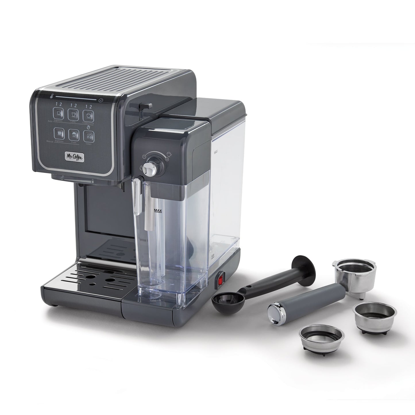 Mr. Coffee One-Touch CoffeeHouse+ Espresso, Cappuccino, and Latte Maker, Grey