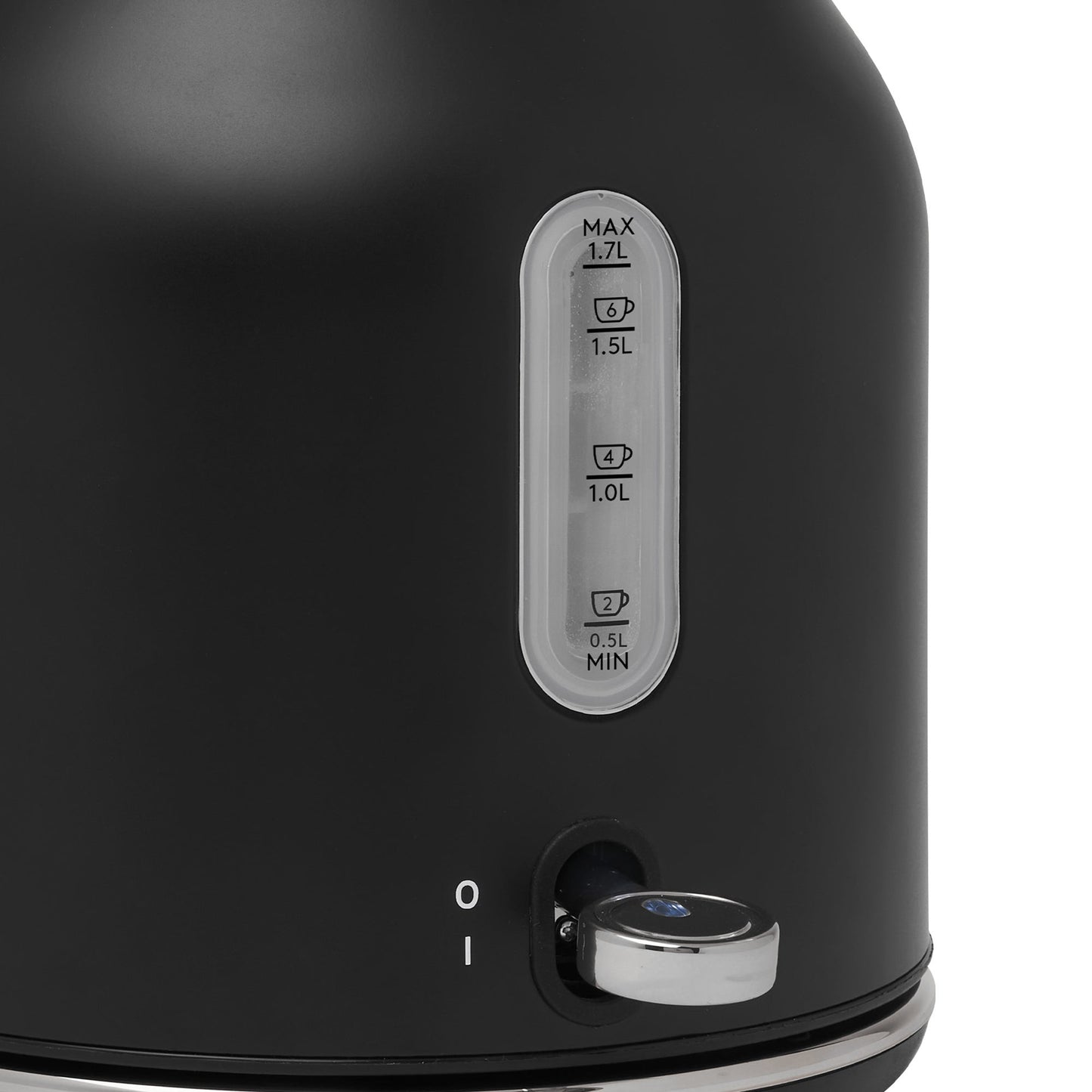 Haden Heritage 1.7 Liter Stainless Steel Electric Water Kettle, Black & Chrome