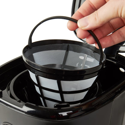 Haden Coffee Machine, 12 Cup Programmable Drip Coffee Maker, Black & Chrome