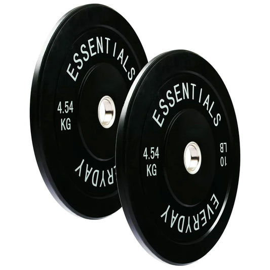 BalanceFrom Everyday Essentials 10 Pound Olympic Weight Plate, 1 Pair, Black