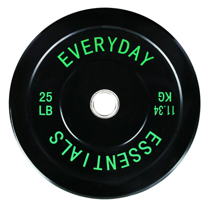 BalanceFrom Everyday Essentials 25 Pound Olympic Weight Plate, 1 Pair, Black