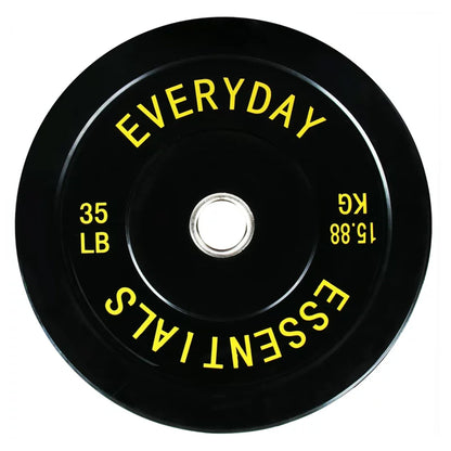 BalanceFrom Everyday Essentials 35 Pound Olympic Weight Plate, 1 Pair, Black