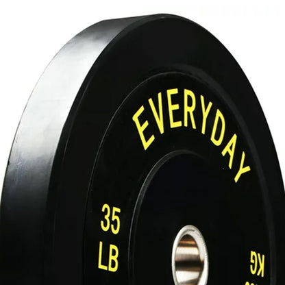 BalanceFrom Everyday Essentials 35 Pound Olympic Weight Plate, 1 Pair, Black