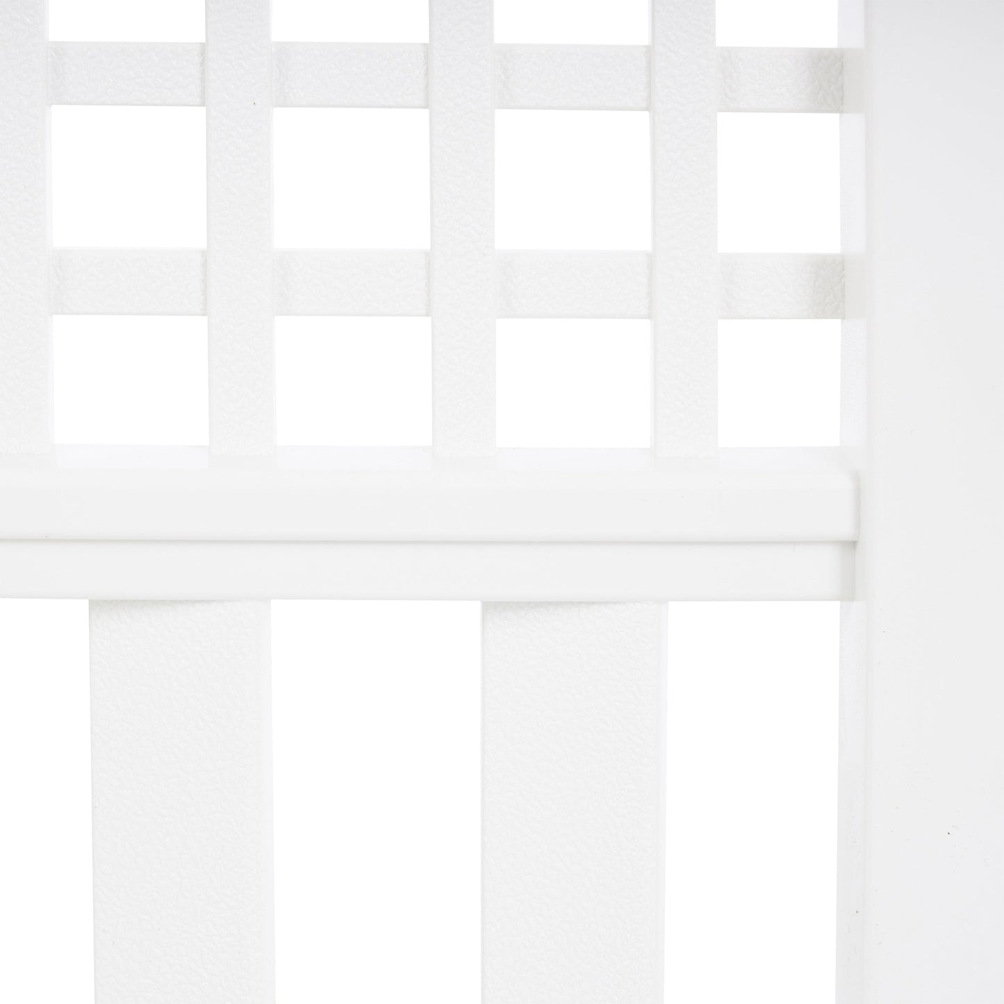 Suncast Grand View 14.5 x 24 Inch Yard Garden Border Fence Panel, White (4 Pack)