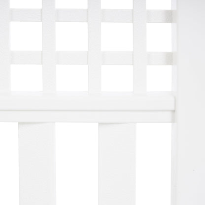 Suncast Grand View 14.5 x 24 Inch Yard Garden Border Fence Panel, White (4 Pack)