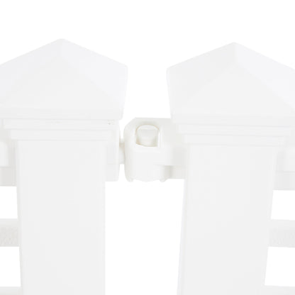 Suncast Grand View 14.5 x 24 Inch Yard Garden Border Fence Panel, White (4 Pack)