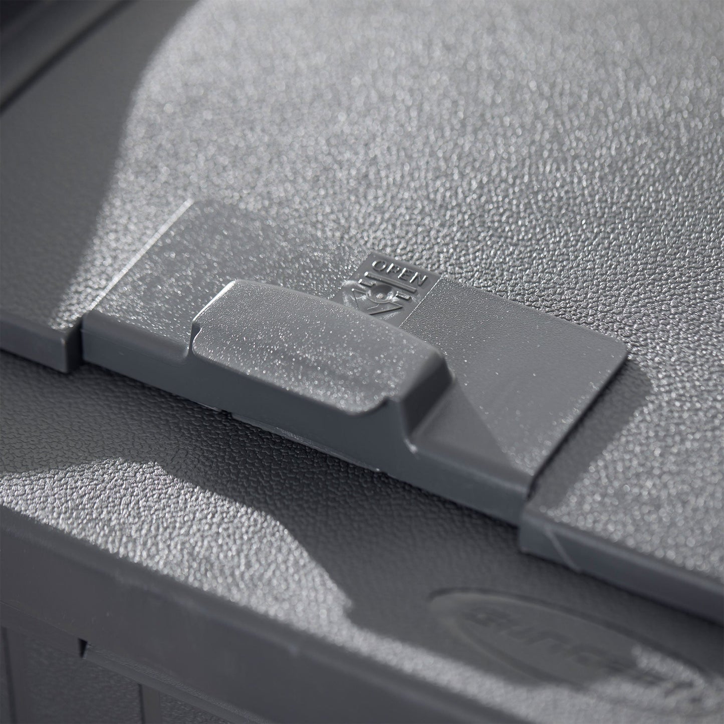 Suncast 22 Gallon Outdoor Small Deck Box & 30 Gallon Trash Waste Bin, Cyberspace