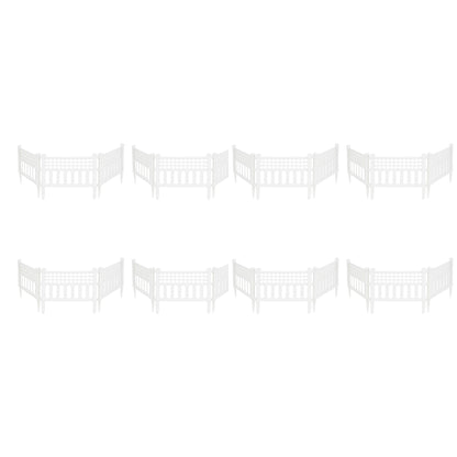 Suncast Grand View 14.5 x 24 Inch Yard Garden Border Fence Panel, White (8 Pack)