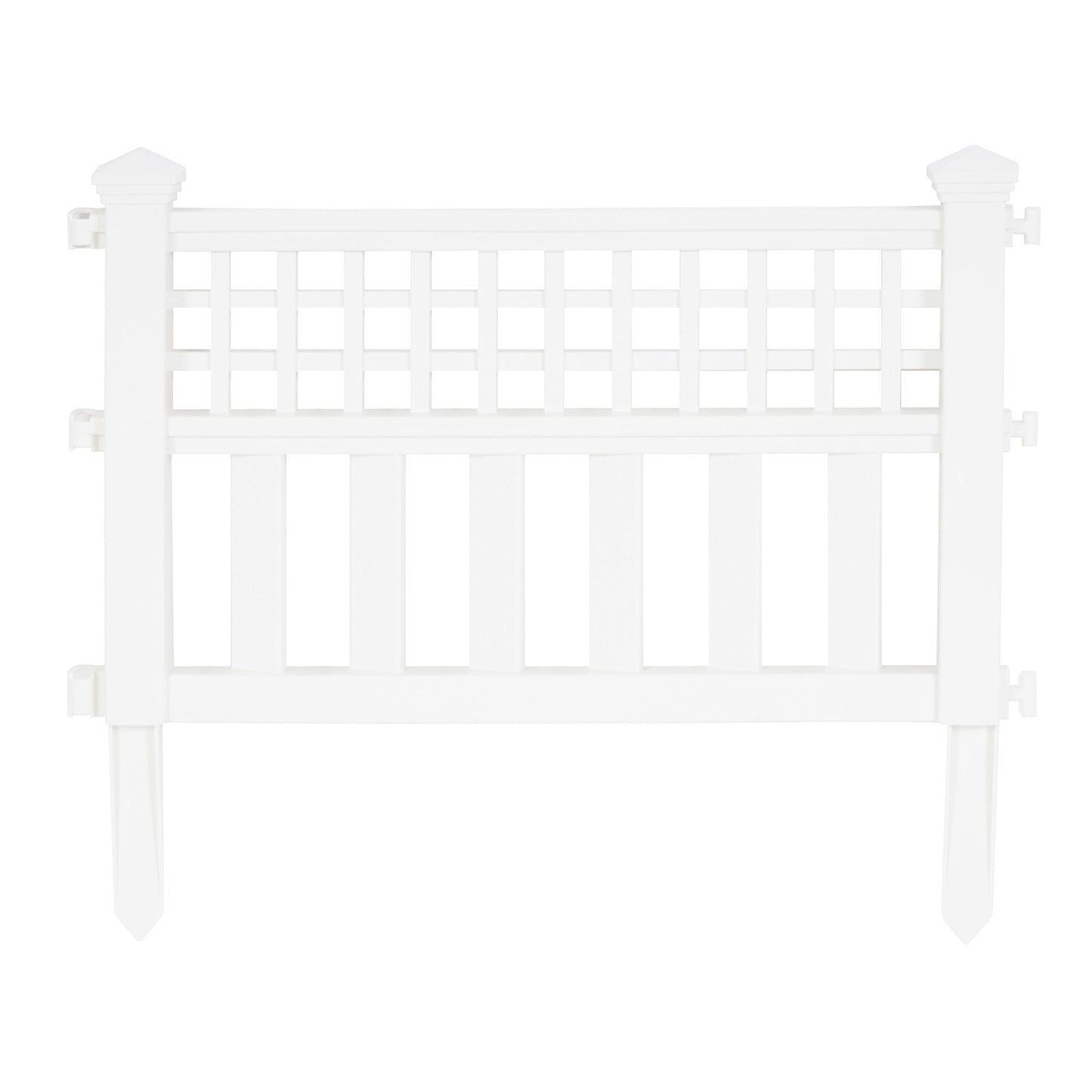 Suncast Grand View 14.5 x 24 Inch Yard Garden Border Fence Panel, White (8 Pack)