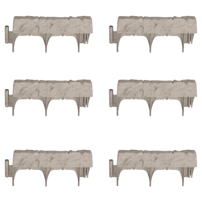 Suncast 12 Inch Landscape Design Border Decorative Natural Stone Edging (6 Pack)