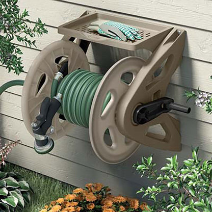 Suncast Handler 200 Foot Plastic Wall Mounted Outdoor Garden Hose Reel (3 Pack)