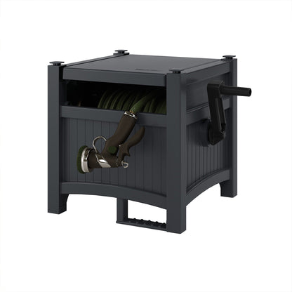 Suncast Hideaway 100 Ft Garden Hose Reel for 5/8 Inch Hoses, Cyberspace (2 Pack)