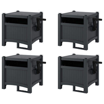 Suncast Hideaway 100 Ft Garden Hose Reel for 5/8 Inch Hoses, Cyberspace (4 Pack)