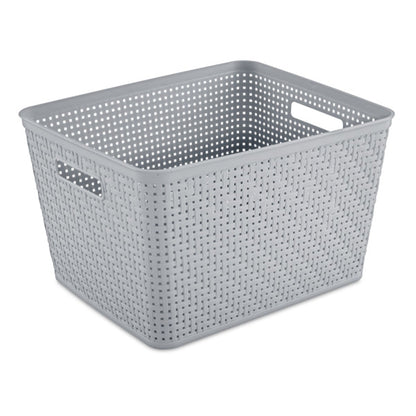 Sterilite 14"Lx8"H Woven Rectangular Tall Basket for Home Organization (6 Pack)