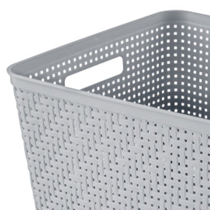 Sterilite 14"Lx8"H Woven Rectangular Tall Basket for Home Organization (6 Pack)