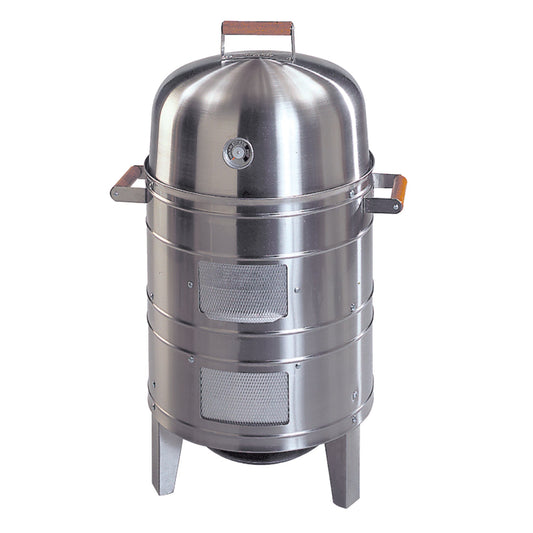 Americana Grills 351 Square Inch Stainless Steel Charcoal BBQ Meat Water Smoker