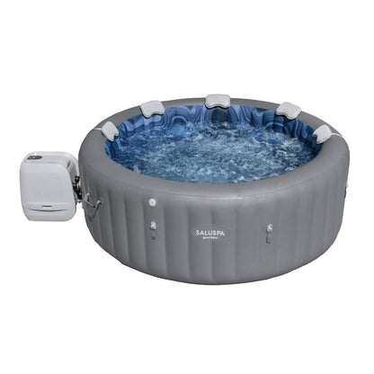 Bestway SaluSpa Sun Shade Canopy w/ Santorini SaluSpa Inflatable Outdoor Hot Tub