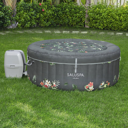 Bestway SaluSpa Sun Shade Canopy with Aruba SaluSpa Inflatable Outdoor Hot Tub