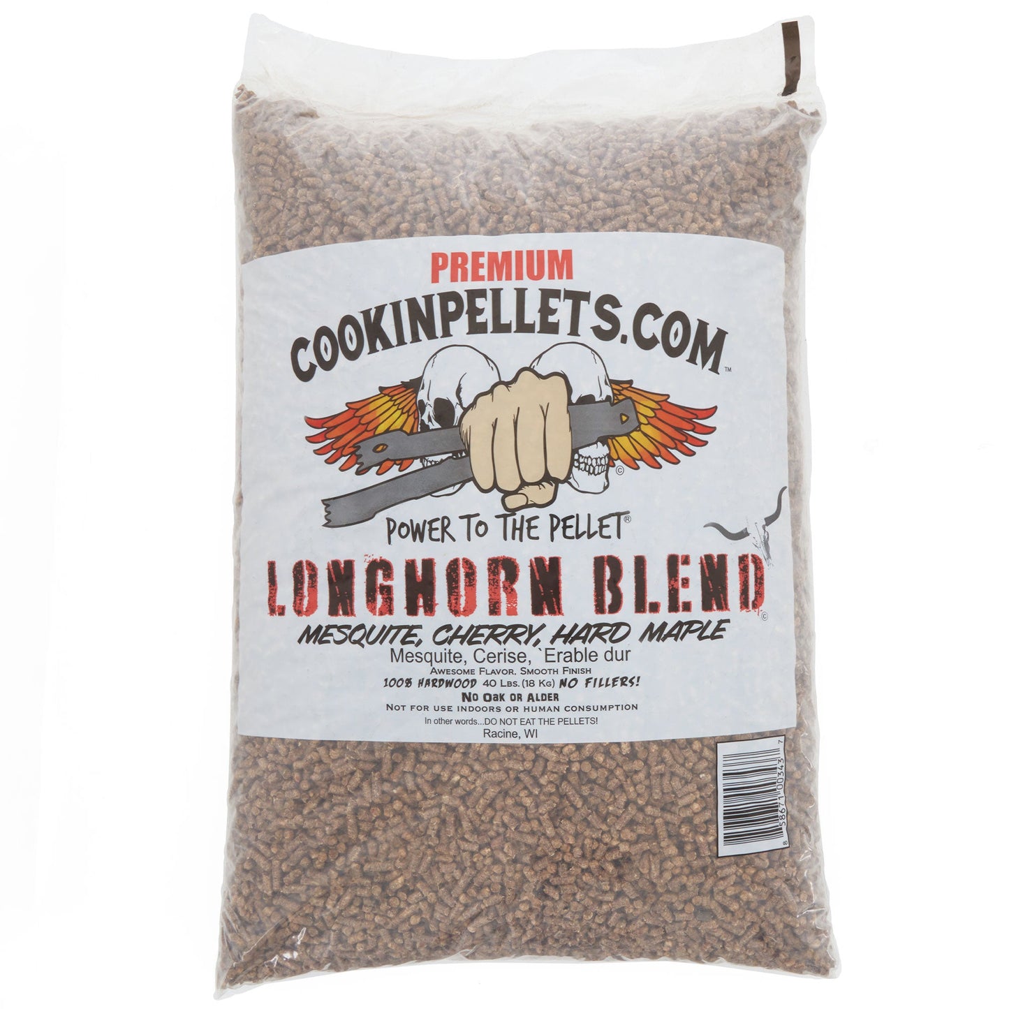 CookinPellets Premium 40 Lbs Longhorn Blend Grill Smoker Wood Pellets, (5 Pack)