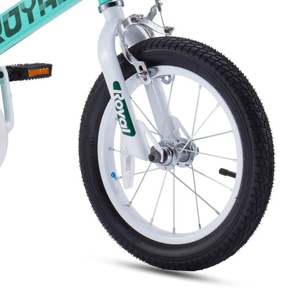 RoyalBaby Formula 14 Inch Kids Bike with Training Wheels & Coaster Brake, Green