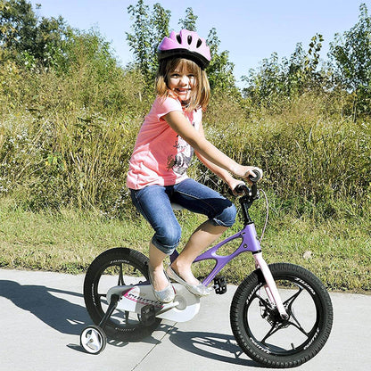 RoyalBaby Space Shuttle 16" Magnesium Alloy Kids Bicycle w/2 Disc Brakes, Purple