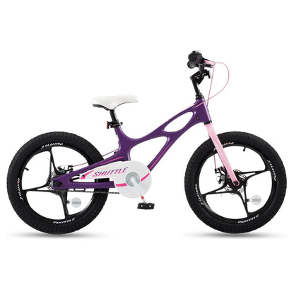 RoyalBaby Space Shuttle 18" Magnesium Alloy Kids Bicycle w/2 Disc Brakes, Purple