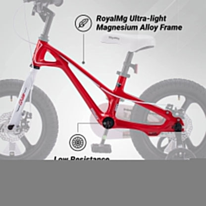 RoyalBaby RoyalMg Galaxy Fleet 14 Inch Kids Bicycle with Training Wheels, Red