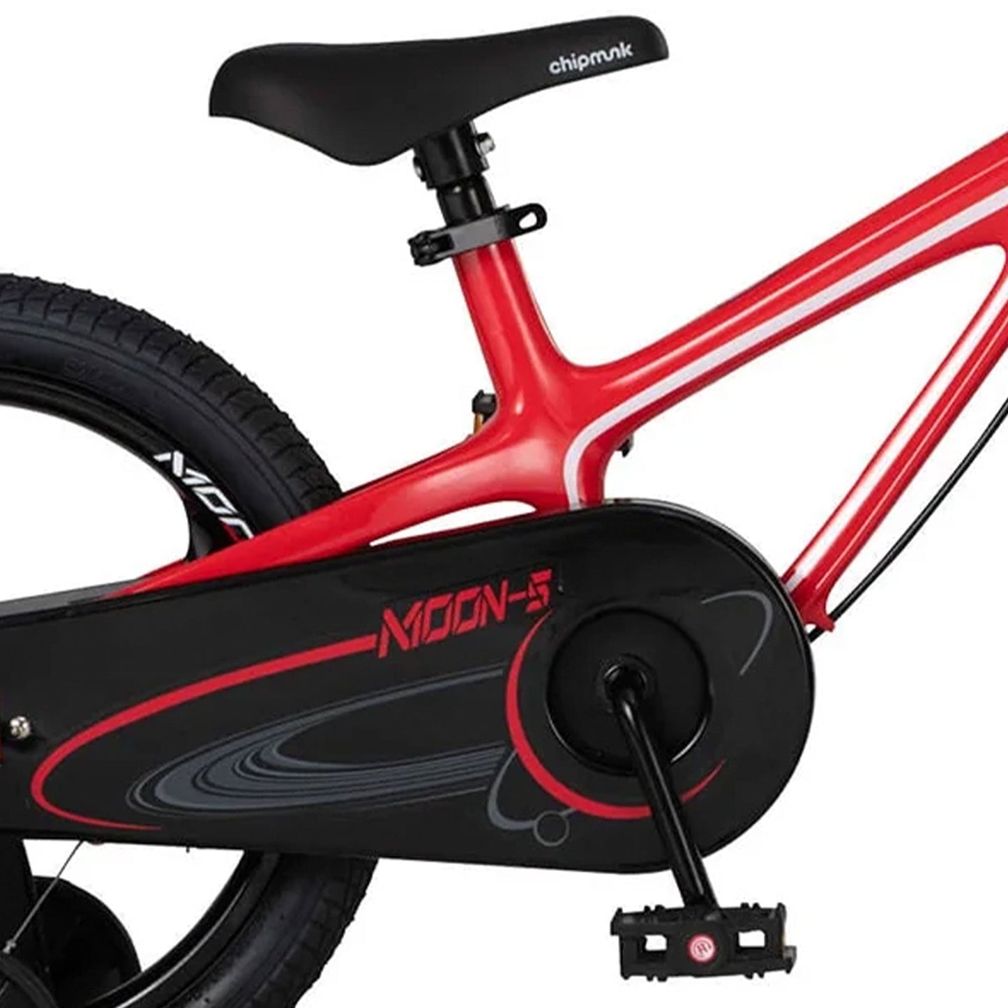 RoyalBaby Moon-5 16" Magnesium Kids Bicycle w/Training Wheels & Kickstand, Red