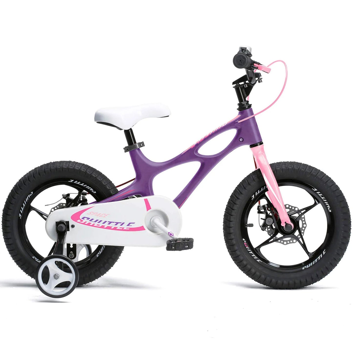 RoyalBaby Space Shuttle 14" Magnesium Alloy Kids Bike w/ Training Wheels, Purple