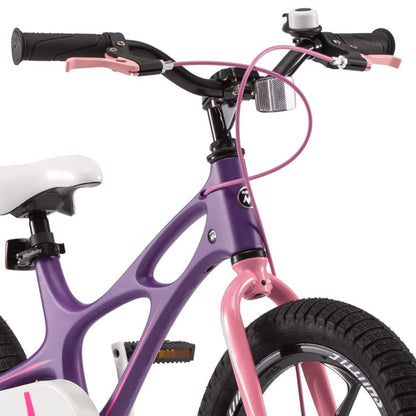 RoyalBaby Space Shuttle 14" Magnesium Alloy Kids Bike w/ Training Wheels, Purple