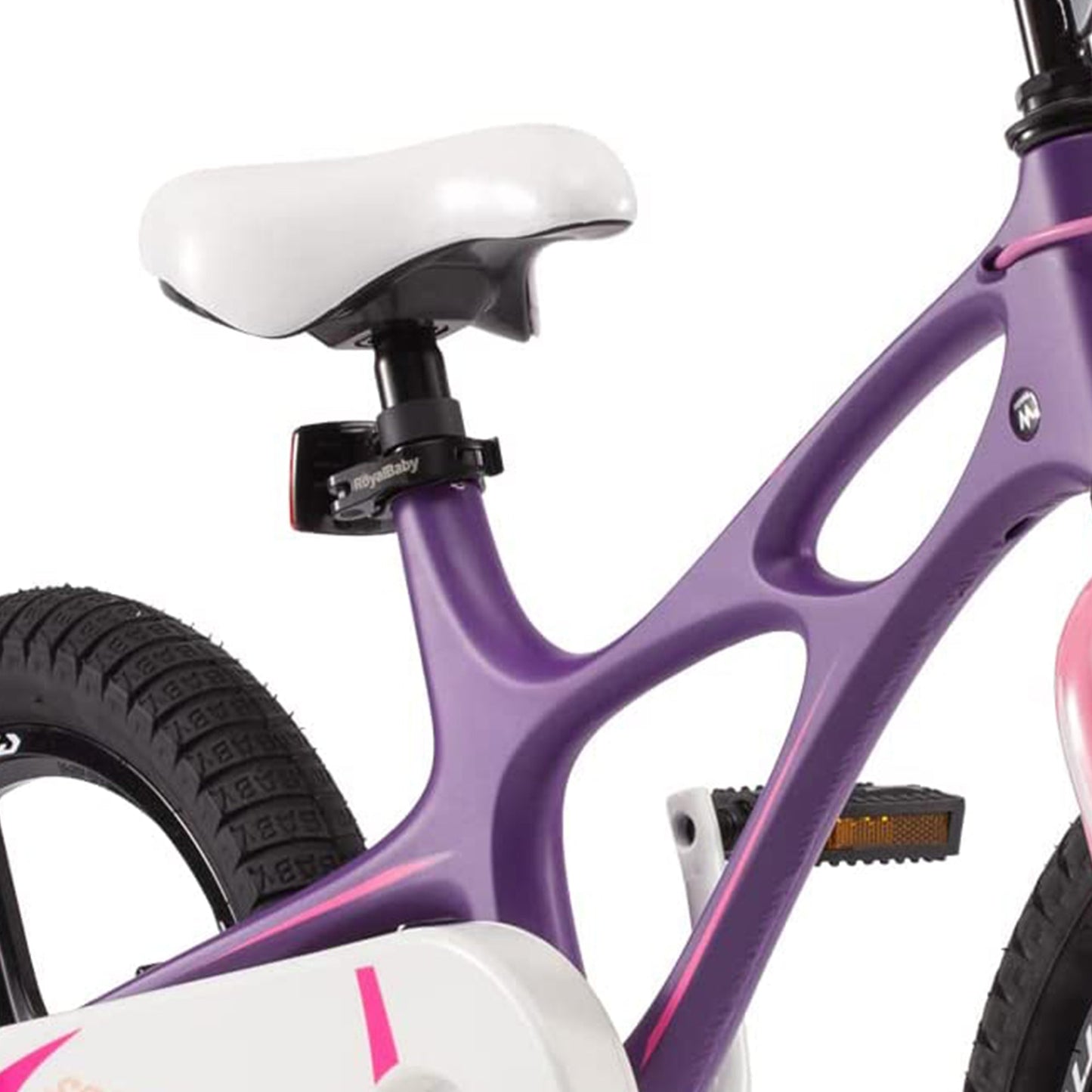 RoyalBaby Space Shuttle 14" Magnesium Alloy Kids Bike w/ Training Wheels, Purple
