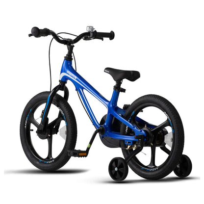 RoyalBaby Moon-5 16" Magnesium Kids Bicycle w/Training Wheels & Kickstand, Blue