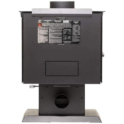 Ashley Hearth Products 1,200 Square Feet 68,000 BTUs Pedestal Wood Stove, Black