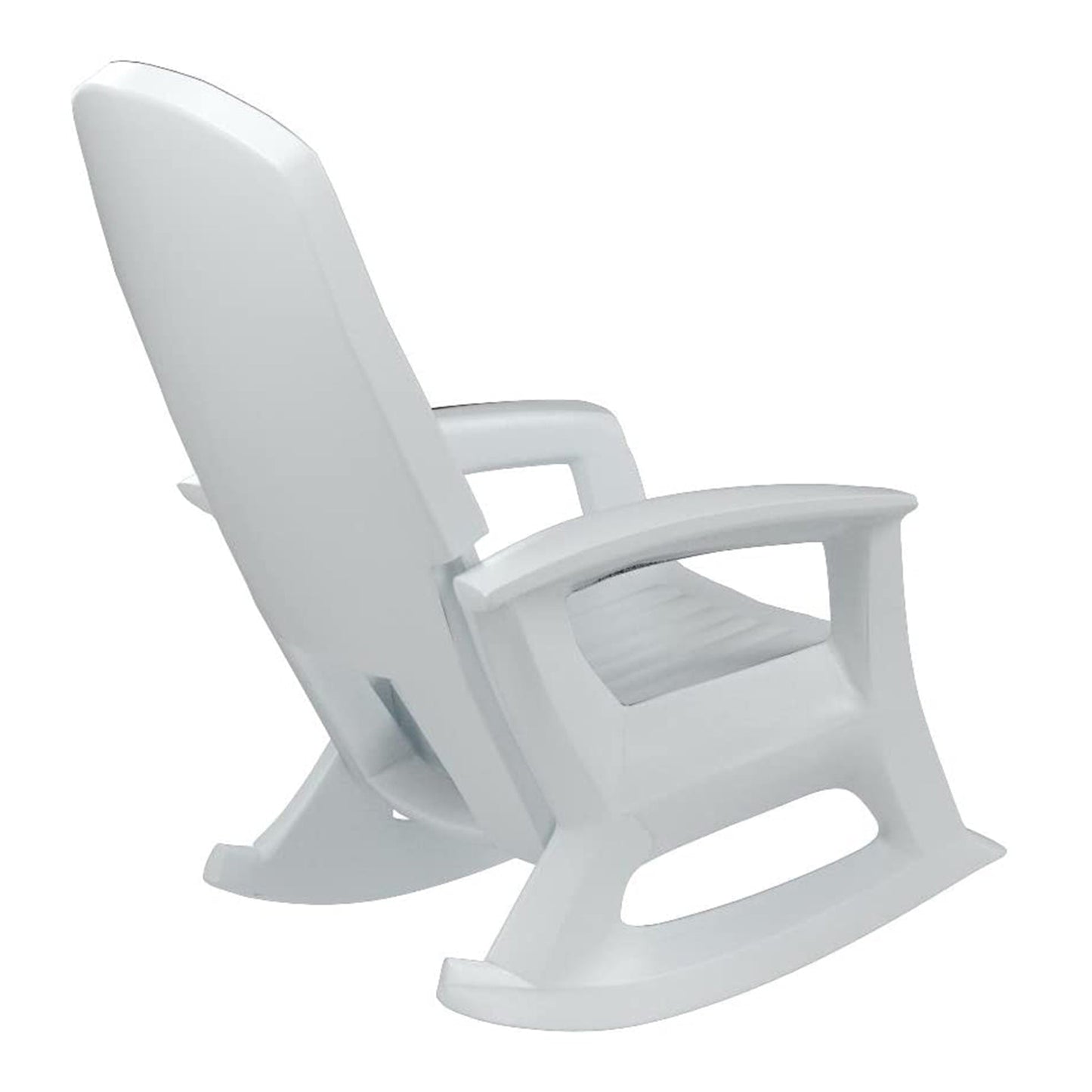 Semco Rockaway Heavy Duty All Weather Outdoor Rocking Chair, White (4 Pack)