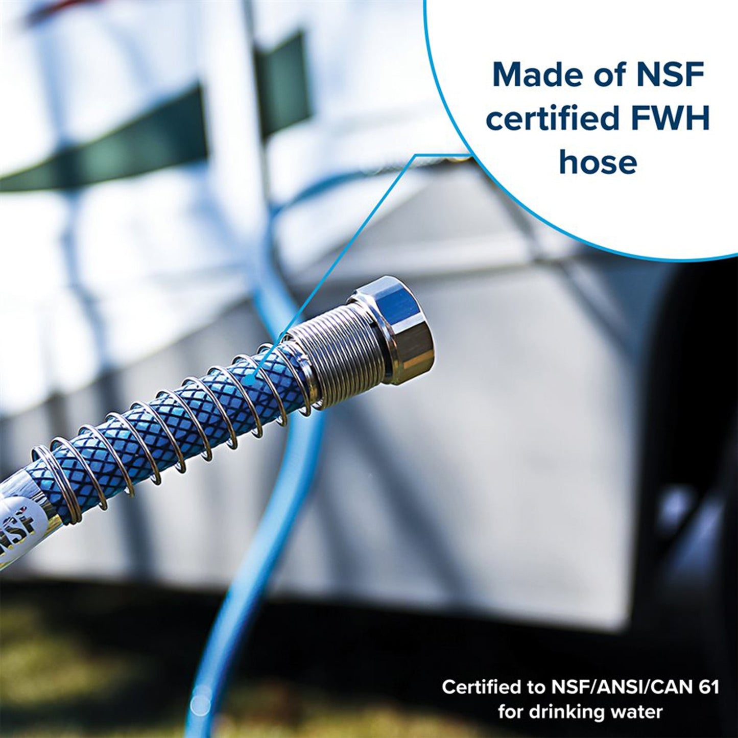 Camco TastePURE 25 Foot No Kink Heavy Duty PVC Premium Drinking Water Hose, Blue