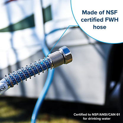 Camco TastePURE 25 Foot No Kink Heavy Duty PVC Premium Drinking Water Hose, Blue