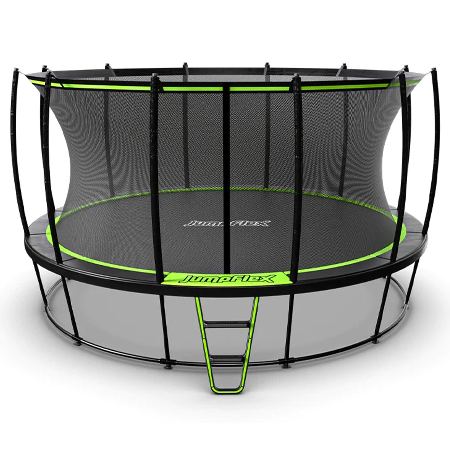 JumpFlex HERO 15' Trampoline for Kids Outdoor Play Equipment with Net & Ladder
