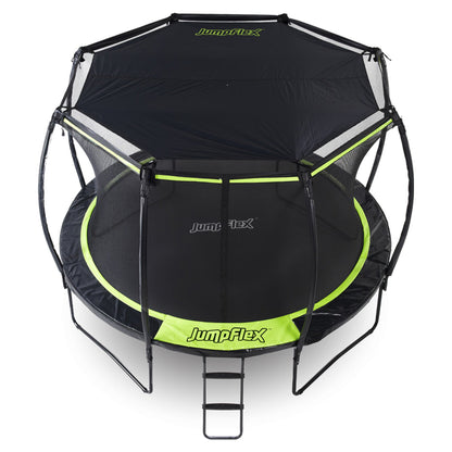 JumpFlex SMARTSHADE FLEX 12 Foot Soft Protective Trampoline Canopy Cover, Black