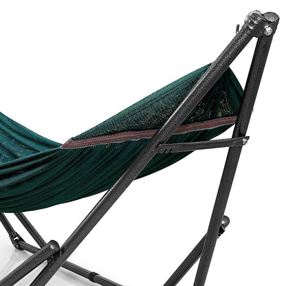 Tranquillo Universal 106.5" Double Hammock with Adjustable Stand & Bag, Peacock