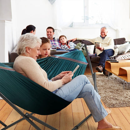 Tranquillo Universal 106.5" Double Hammock with Adjustable Stand & Bag, Peacock