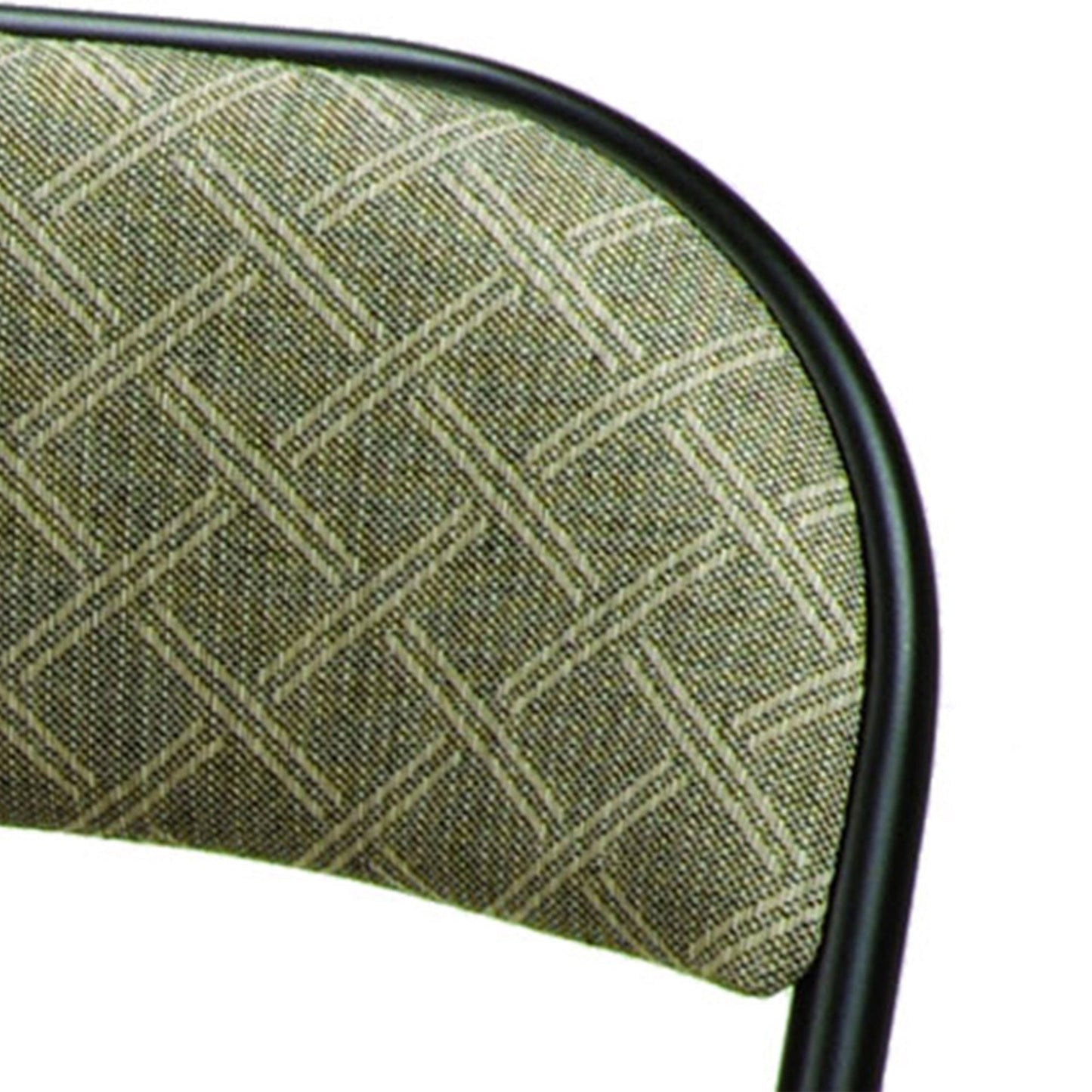 MECO Sudden Comfort Deluxe Zuni Fabric Padded Folding Chair, Black (Set of 4)