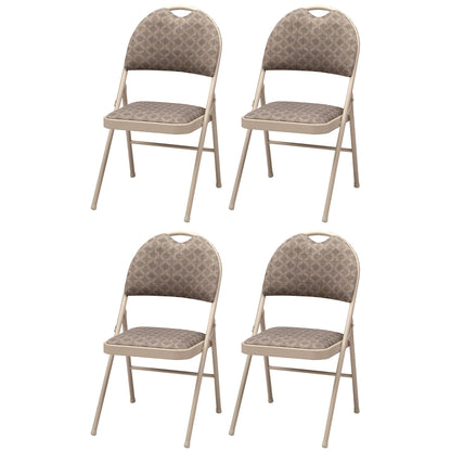 MECO Sudden Comfort Zuni Fabric Double Padded High Back Folding Chair (Set of 4)