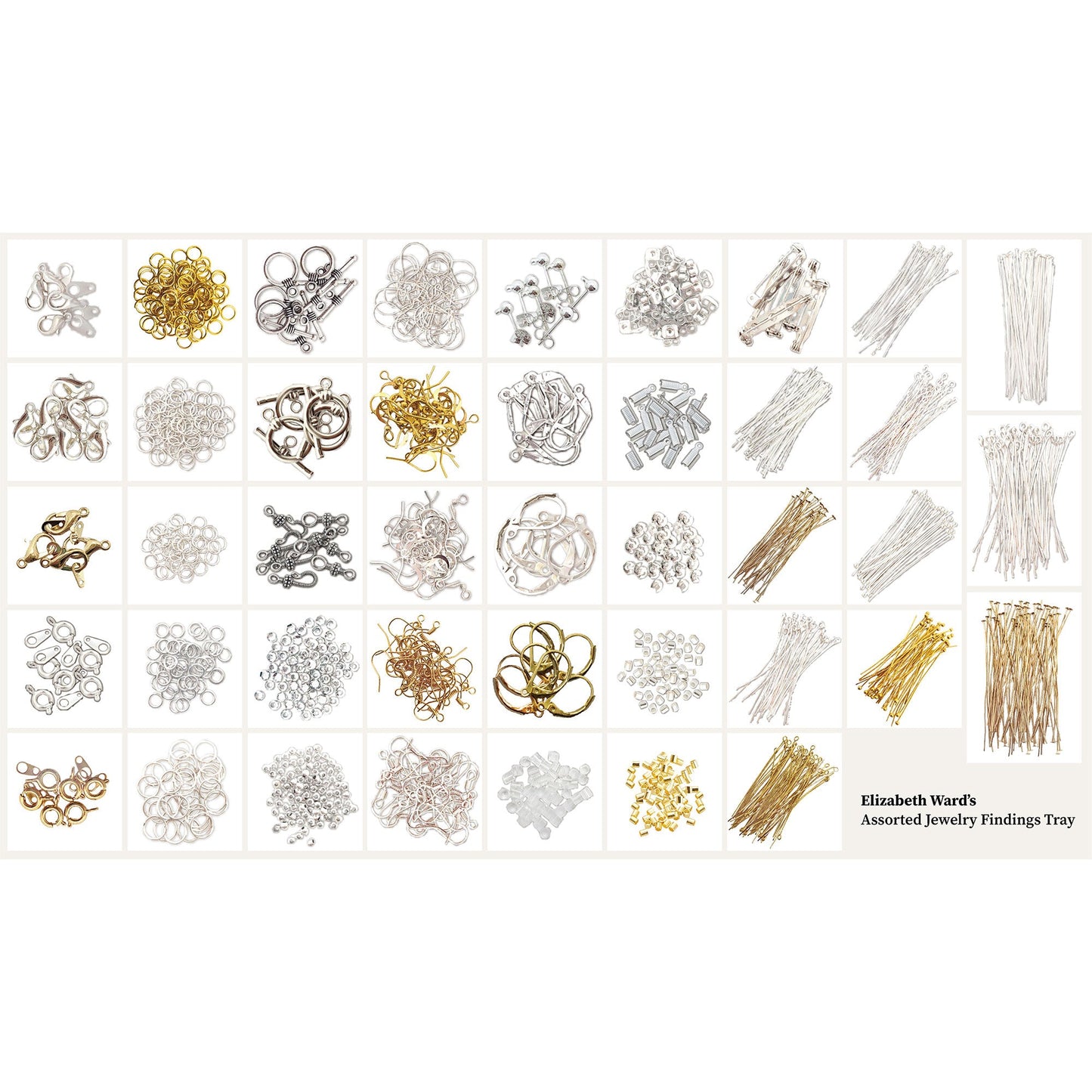 Bead Storage Solutions Elizabeth Ward Mixed Bead Tray with Jewelry Findings Tray